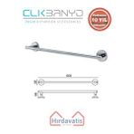 Çelik Banyo Paslanmaz Pirinç Flora Uzun Havluluk 60cm Gri