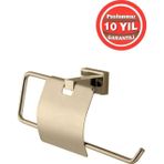 ÇELİK BANYO Paslanmaz Pirinç Kenzo Kapaklı Kağıt Havluluk Altın Gold