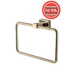Çelik Banyo Paslanmaz Pirinç Kenzo Kare Havluluk Altın Gold
