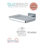 Çelik Banyo Paslanmaz Pirinç Kenzo Sabunluk Gri