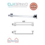 Çelik Banyo Paslanmaz Pirinç Kenzo Uzun Havluluk 40cm Gri