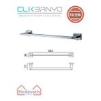 Çelik Banyo Paslanmaz Pirinç Kenzo Uzun Havluluk 50cm Gri