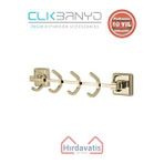 Çelik Banyo Paslanmaz Pirinç Kumru 4’lü Askılık Altın Sarı Gold