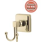 Çelik Banyo Paslanmaz Pirinç Kumru İkili Bornozluk Altın Sarı Gold