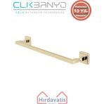 Çelik Banyo Paslanmaz Pirinç Kumru Kare Boru Uzun Havluluk 50CM Altın Sarı Gold
