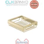Çelik Banyo Paslanmaz Pirinç Kumru Lama Sabunluk 10X12 Altın Sarı Gold