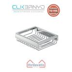 Çelik Banyo Paslanmaz Pirinç Kumru Lama Sabunluk 10x12 Gri