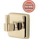 Çelik Banyo Paslanmaz Pirinç Kumru Tekli Bornozluk Altın Sarı Gold
