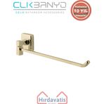 Çelik Banyo Paslanmaz Pirinç Kumru Tekli Döner Havluluk Altın Sarı Gold