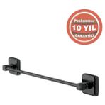 Çelik Banyo Paslanmaz Pirinç Kumru Uzun Havluluk 50CM Mat Siyah