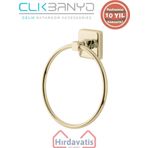 Çelik Banyo Paslanmaz Pirinç Kumru Yuvarlak Havluluk Altın Sarı Gold