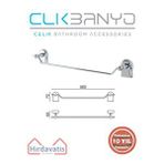 Çelik Banyo Paslanmaz Pirinç Lale Uzun Havluluk 50cm Gri