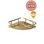 Çelik Banyo Paslanmaz Pirinç Marin 19x19 Cm Şampuanlık Süngerlik Köşelik Altn Gold Altın