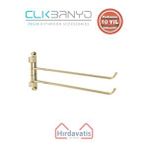 Çelik Banyo Paslanmaz Pirinç Mercan 2’li Döner Havluluk Altın Sarı Gold