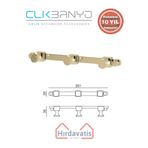 Çelik Banyo Paslanmaz Pirinç Mercan 3’lü Askılık Altın Sarı Gold