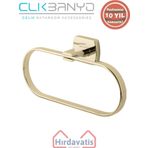 Çelik Banyo Paslanmaz Pirinç Milano Oval Havluluk Altın Sarı Gold
