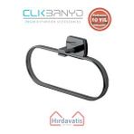 Çelik Banyo Paslanmaz Pirinç Milano Oval Havluluk Mat Siyah