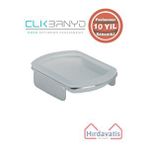 Çelik Banyo Paslanmaz Pirinç Milano Set Üstü Sabunluk Gri