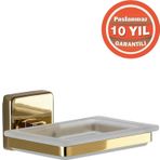 ÇELİK BANYO Paslanmaz Pirinç Montajlı Kumru Sabunluk Altın