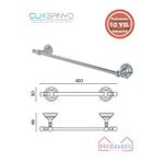 Çelik Banyo Paslanmaz Pirinç Ottoman Uzun Havluluk 50cm Gri