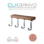 Çelik Banyo Paslanmaz Pirinç Selvi 4’lü Askılık Gri