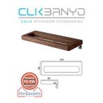 Çelik Banyo Paslanmaz Pirinç Selvi Havluluk 30cm Gri