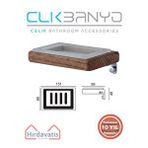 Çelik Banyo Paslanmaz Pirinç Selvi Sabunluk Gri
