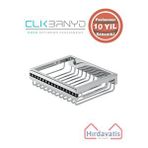 Çelik Banyo Paslanmaz Pirinç Swwor Lamalı Tel Sabunluk 10x12cm Gri
