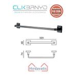 Çelik Banyo Paslanmaz Pirinç Tamay Havluluk 30CM Mat Siyah