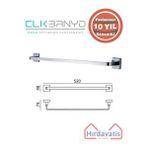 Çelik Banyo Paslanmaz Pirinç Tamay Havluluk 50cm Gri