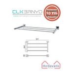 Çelik Banyo Paslanmaz Pirinç Tamay Havluluk Düz 50cm Gri