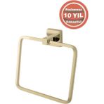 Çelik Banyo Paslanmaz Pirinç Tamay Kare Havluluk Altın Sarı Gold