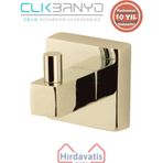 Çelik Banyo Paslanmaz Pirinç Tamay Tekli Askılık Altın Sarı Gold