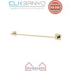 Çelik Banyo Paslanmaz Pirinç Tamay Uzun Havluluk 50CM Altın Sarı Gold