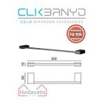 Çelik Banyo Paslanmaz Pirinç Titanik 30 Cm Uzun Havluluk Mat Siyah