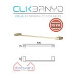 Çelik Banyo Paslanmaz Pirinç Titanik 40 Cm Uzun Havluluk Altın Sarı Gold