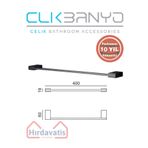 ÇELİK BANYO Paslanmaz Pirinç Titanik 40 Cm Uzun Havluluk Mat Siyah
