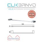 Çelik Banyo Paslanmaz Pirinç Titanik 50 Cm Uzun Havluluk Gri