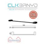 Çelik Banyo Paslanmaz Pirinç Titanik 50 Cm Uzun Havluluk Mat Siyah