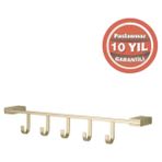 Çelik Banyo Paslanmaz Pirinç Titanik 5’li Askılık Altın Sarı Gold