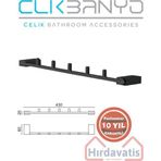 Çelik Banyo Paslanmaz Pirinç Titanik 5'Li Set Mat Siyah Askılık Havlu Askısı