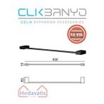 Çelik Banyo Paslanmaz Pirinç Titanik 60 Cm Uzun Havluluk Mat Siyah