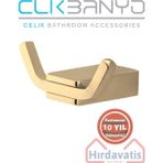 Çelik Banyo Paslanmaz Pirinç Titanik Bornozluk Havlu Askısı Altın Sarı Gold