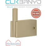 Çelik Banyo Paslanmaz Pirinç Titanik Bornozluk Tekli Havlu Askısı Altın Sarı Gold