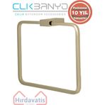 Çelik Banyo Paslanmaz Pirinç Titanik Kare Havluluk Altın Sarı Gold
