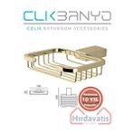 Çelik Banyo Paslanmaz Pirinç Titanik Montajlı Katı Sabunluk Altın Gold Sarı