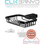 ÇELİK BANYO Paslanmaz Pirinç Titanik Montajlı Katı Sabunluk Mat Siyah