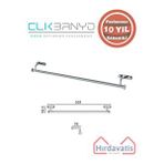 Çelik Banyo Paslanmaz Pirinç Vera Uzun Havluluk 50cm Gri