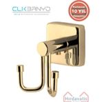 Çelik Banyo Paslanmaz Pirinç Vizyon 2’Li Bornozluk Altın Sarı Gold 10 Yıl Garantili