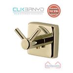 Çelik Banyo Paslanmaz Pirinç Vizyon 2’Li Çatal Bornozluk Altın Sarı Gold 10 Yıl Garantili